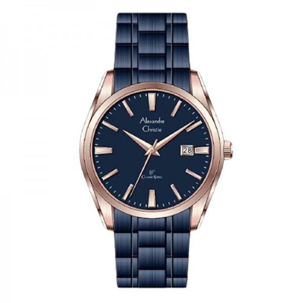 Alexandre Christie AC 8515 Rosegold Blue Man MDBURBU